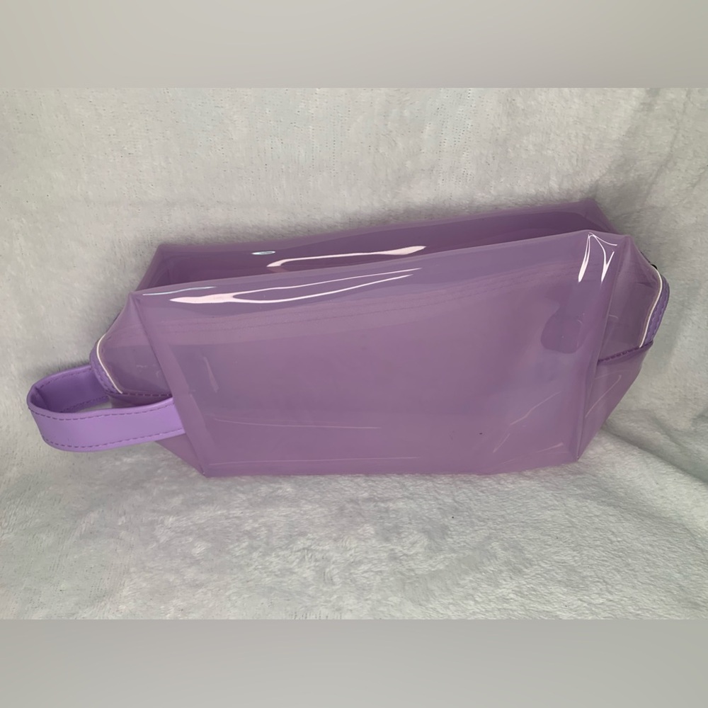 Purple/Lavender transparent make up bag
